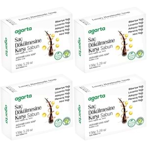 Agarta El Yapımı Doğal Sabun 150GR Saç Dökülmesine Karşı (4 Lü Set)