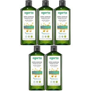 Agarta Doğal Şampuan 400 ML Kepek Karşı Etkili - Kaşıntı Pullanma Karşıtı (5 Li Set)
