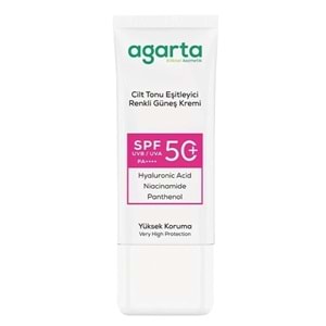Agarta Cilt Tonu Eşitleyici Renkli Kapatıcı Etkili Spf+50 Faktör Güneş Kremi 50 ML (3 Lü Set)