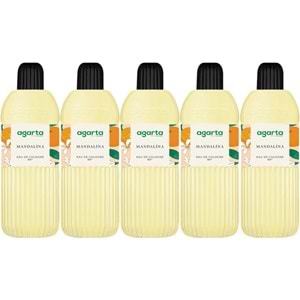Agarta Kolonya 400 ML Mandalina 80 Derece Pet Şişe (5 Li Set)