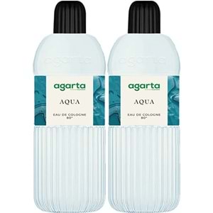 Agarta Kolonya 400 ML Aqua 80 Derece Pet Şişe (2 Li Set)