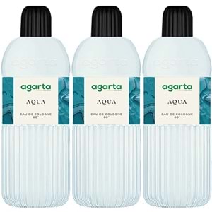 Agarta Kolonya 400 ML Aqua 80 Derece Pet Şişe (3 Lü Set)