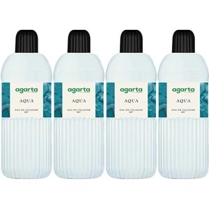 Agarta Kolonya 400 ML Aqua 80 Derece Pet Şişe (4 Lü Set)