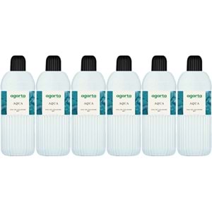 Agarta Kolonya 400 ML Aqua 80 Derece Pet Şişe (6 Lı Set)