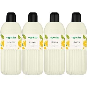 Agarta Kolonya 400 ML Limon 80 Derece Pet Şişe (4 Lü Set)