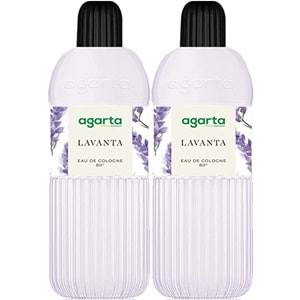 Agarta Kolonya 400 ML Lavanta 80 Derece Pet Şişe (2 Li Set)