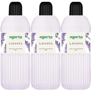 Agarta Kolonya 400 ML Lavanta 80 Derece Pet Şişe (3 Lü Set)