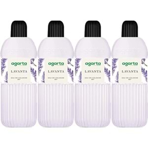 Agarta Kolonya 400 ML Lavanta 80 Derece Pet Şişe (4 Lü Set)