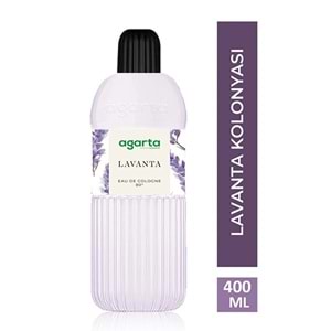 Agarta Kolonya 400 ML Lavanta 80 Derece Pet Şişe (4 Lü Set)