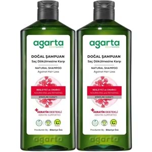 Agarta Doğal Şampuan 400 ML Saç Dökülmesine Karşı Çözüm (2 Li Set)