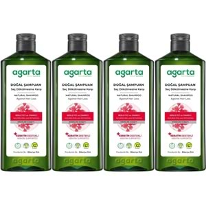 Agarta Doğal Şampuan 400 ML Saç Dökülmesine Karşı Çözüm (4 Lü Set)