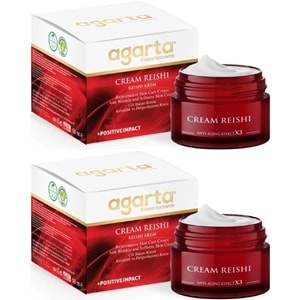 Agarta Doğal Yaşlanma Karşıtı Reishi Kremi 50 ML (Kırışıklık - Dolgunlaştırıcı) (2 Li Set)