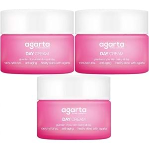 Agarta Doğal Nemlendirici Su Bazlı Gündüz Kremi 50 ML (3 Lü Set)