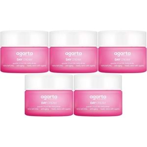 Agarta Doğal Nemlendirici Su Bazlı Gündüz Kremi 50 ML (5 Li Set)