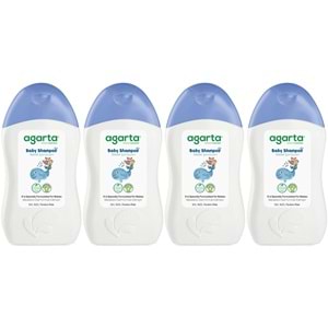 Agarta Doğal Erkek Bebek Çocuk Şampuanı Saç ve Vücut 400 ML (4 Lü Set)