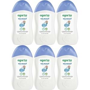 Agarta Doğal Erkek Bebek Çocuk Şampuanı Saç ve Vücut 400 ML (6 Lı Set)