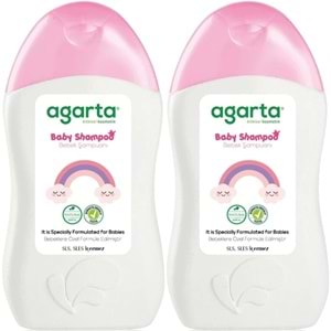 Agarta Doğal Kız Bebek Çocuk Şampuanı Saç ve Vücut 400 ML (2 Li Set)