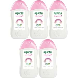 Agarta Doğal Kız Bebek Çocuk Şampuanı Saç ve Vücut 400 ML (5 Li Set)