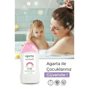 Agarta Doğal Kız Bebek Çocuk Şampuanı Saç ve Vücut 400 ML (5 Li Set)