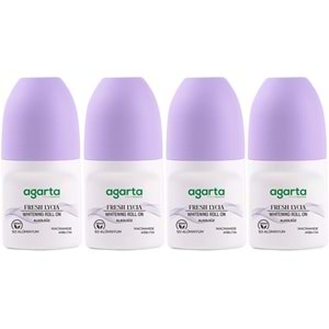 Agarta Roll-On Kadın 50 ML Fresh Lycıa Sensatıon (24 Saat Etkili Ter Kokusu Önleyici) (4 Lü Set)