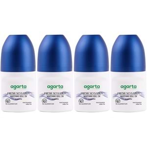 Agarta Roll-On Erkek 50 ML Fresh Sensatıon (24 Saat Etkili Ter Kokusu Önleyici) (4 Lü Set)