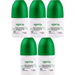 Agarta Roll-On Unisex 50 ML Parfümsüz Natural (24 Saat Etkili Ter Kokusu Önleyici) (5 Li Set)
