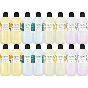Agarta Kolonya 400 ML 80 Derece Pet Şişe (Mandalina-Aqua-Limon-Lavanta) (16 Lı Karma Set)