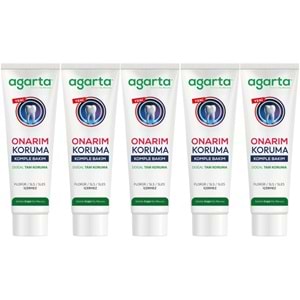 Agarta Doğal Tam koruma Diş Macunu 90 ML Onarım & Koruma (5 Li Set)