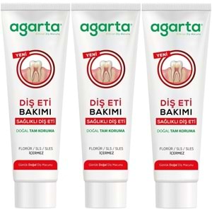 Agarta Doğal Tam koruma Diş Macunu 90 ML Diş Eti Bakımı & Plak Karşıtı (3 Lü Set)