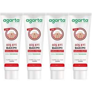 Agarta Doğal Tam koruma Diş Macunu 90 ML Diş Eti Bakımı & Plak Karşıtı (4 Lü Set)