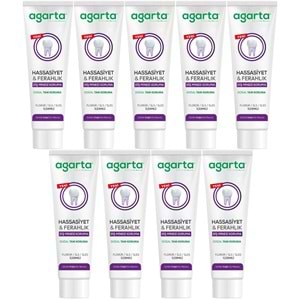 Agarta Doğal Tam koruma Diş Macunu 90 ML Hassasiyet & Ferahlık (9 Lu Set)
