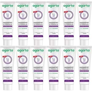 Agarta Doğal Tam koruma Diş Macunu 90 ML Hassasiyet & Ferahlık (12 Li Set)