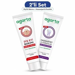 Agarta Doğal Tam koruma Diş Macunu 90 ML Diş Eti Bakımı & Hassasiyet -Ferahlık 90 ML (Karma 2Li Set)