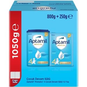 Nutrıcıa Aptamil Pronutra 1050GR (800+250GR) Devam Sütü No:4 (1 Yaş ve Üzeri) Avantaj Pk (3 Lü Set)