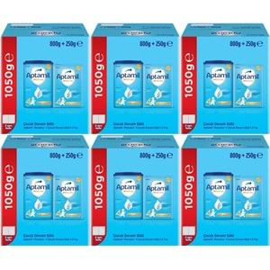 Nutrıcıa Aptamil Pronutra 1050GR (800+250GR) Devam Sütü No:4 (1 Yaş ve Üzeri) Avantaj Pk (6 Lı Set)