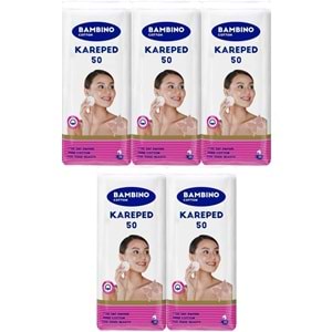 Bambino Cotton Kare Makyaj ve Bebek Temizleme Pamuğu 250 Adet (Kare En-Boy 7CM) (5PK*50)