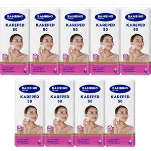 Bambino Cotton Kare Makyaj ve Bebek Temizleme Pamuğu 450 Adet (Kare En-Boy 7CM) (9PK*50)