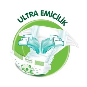 Bebem Bebek Bezi Natural 3 Beden 4-9 KG Midi 336 Adet Ekstra Fırsat Pk