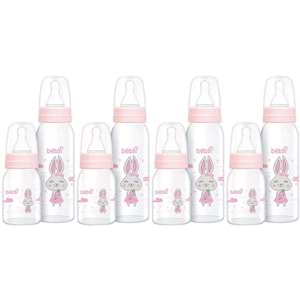 Bebsi Cam Biberon Seti Pembe (250ML+125ML) (4 Lü Set)