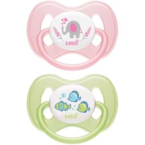 Bebsi Cam Biberon Seti Pembe (250ML+125ML)+Emzik Ortodontik Damaklı Kelebek No:1 (2 Li PK) 4 Lü Set