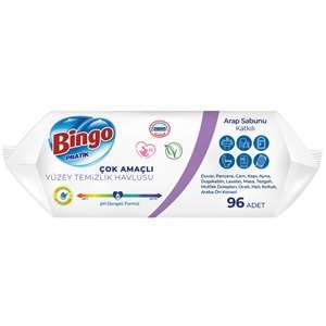 Bingo Clean Yüzey Temizlik Havlusu (Karma 6 Lı Set) (Beyaz Sabun/Limon Kokulu/Lavanta Kokulu)