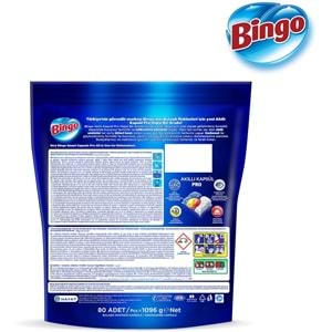 Bingo Akıllı Kapsül Pro Bulaşık Makinesi Deterjanı Tableti 480 Adet Limon Kokulu (6PK*80)