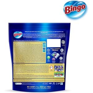 Bingo Akıllı Kapsül Pro Max Bulaşık Makinesi Deterjanı Tableti 300 Adet Limon Kokulu (5PK*60)