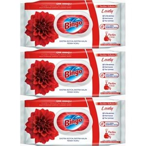 Bingo Clean Yüzey Temizlik Havlusu 96 Yaprak Sevilen Kokular Lovely - Gül (3 Lü Set) 288 Yaprak