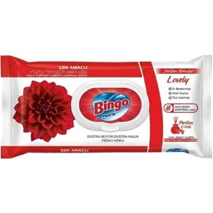 Bingo Clean Yüzey Temizlik Havlusu 96 Yaprak Sevilen Kokular Lovely - Gül (6 Lı Set) 576 Yaprak