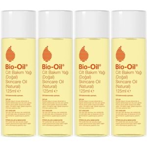 Bio-Oil %100 Natural Çatlak & Leke Karşıtı Nemlendirici Doğal Cilt Bakım Yağı 125ML (4 Lü Set)