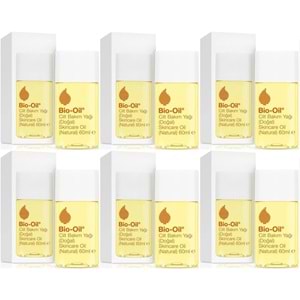 Bio-Oil %100 Natural Çatlak Karşıtı & Leke Karşıtı Nemlendirici Doğal Cilt Bakım Yağı 60ML (6Lı Set)