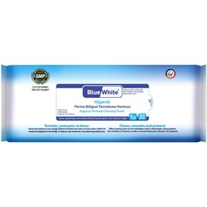 BlueWhite Yetişkin Perine Bölgesi Vücut Temizleme Mendil-Havlusu (6 Lı Set) 50 Yaprak Hijyenik