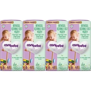 Canbebe Bebek Bezi 6 Beden 15-27 KG Exstra large 248 Adet MeGa Avantaj Fırsat Pk
