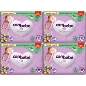Canbebe Bebek Bezi 6 Beden 15-27 KG Extra Large 128 Adet Avantaj Fırsat Pk